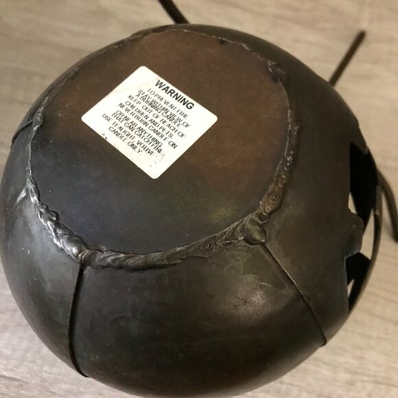 JACK O LANTERN PUMPKIN HANGING CANDLE HOLDER METAL DECOR Halloween - Picture 5 of 9